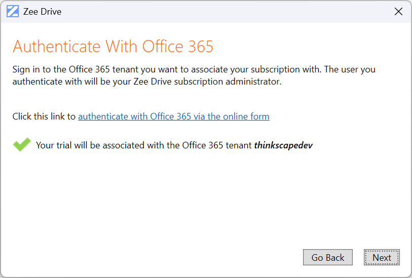 Step 2-Authenticate With Microsoft 365